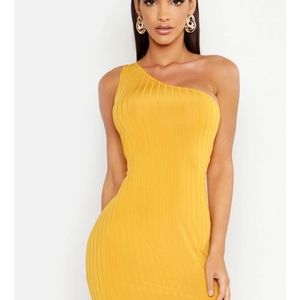 Ribbed One Shoulder Maxi Dress